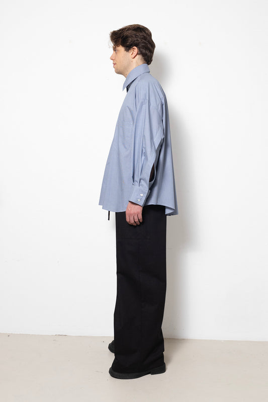 Shirt in Blue Vichy Cotton Poplin