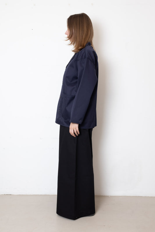 Jacket in Navy Twill Cotton