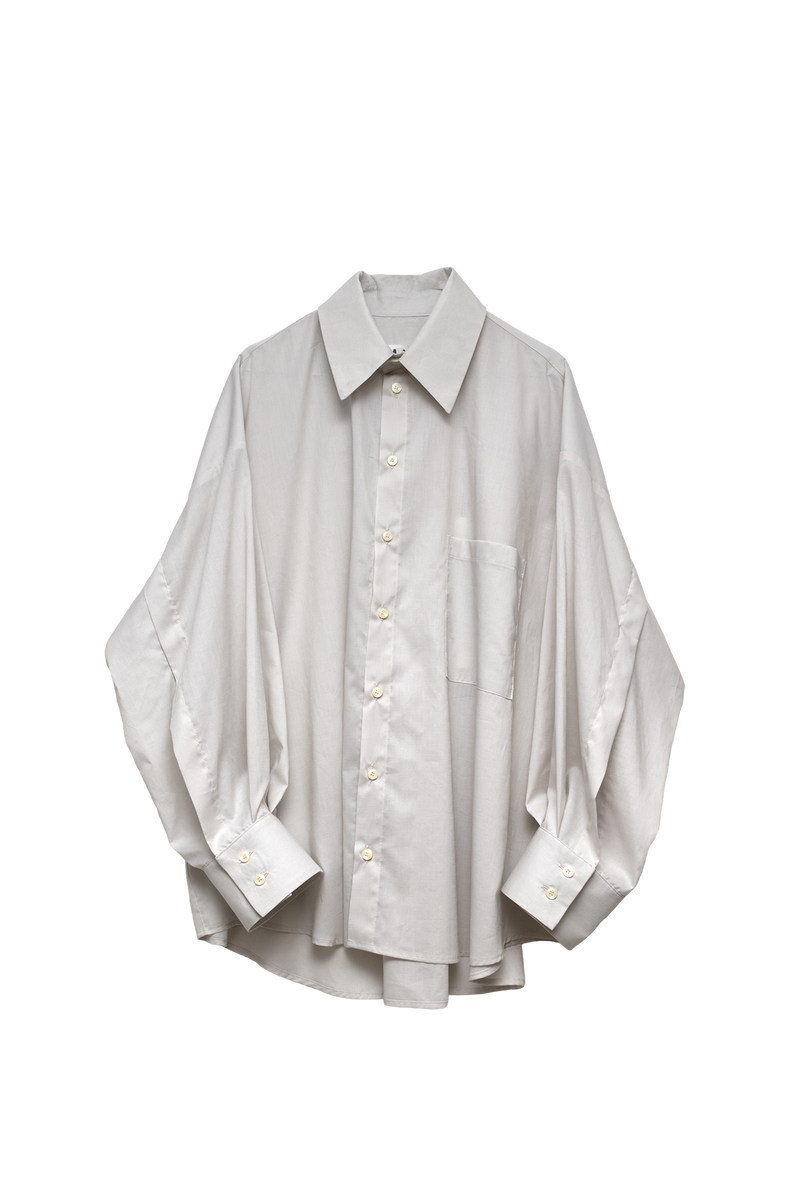 ARCHETYPE Shirt in chalk cotton poplin