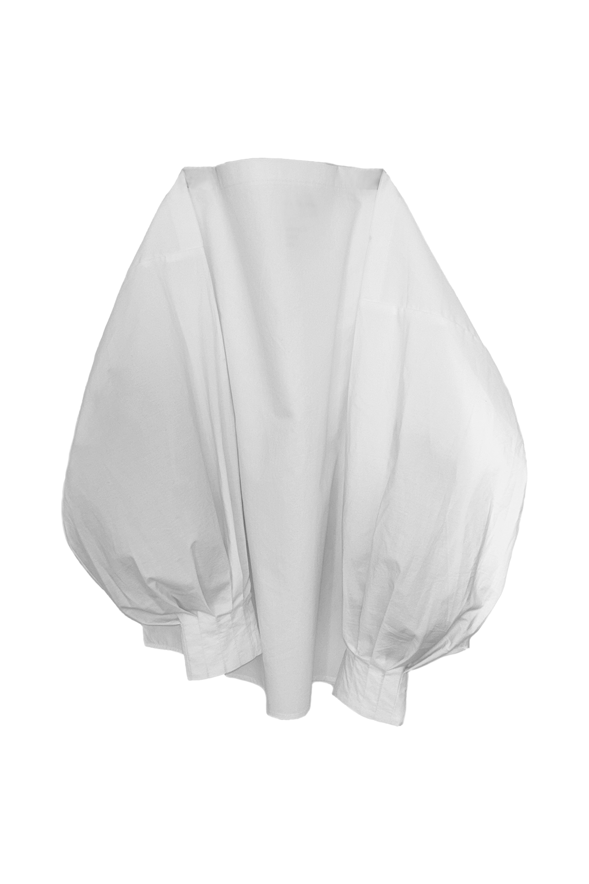 Indulging Top in White Cotton Poplin