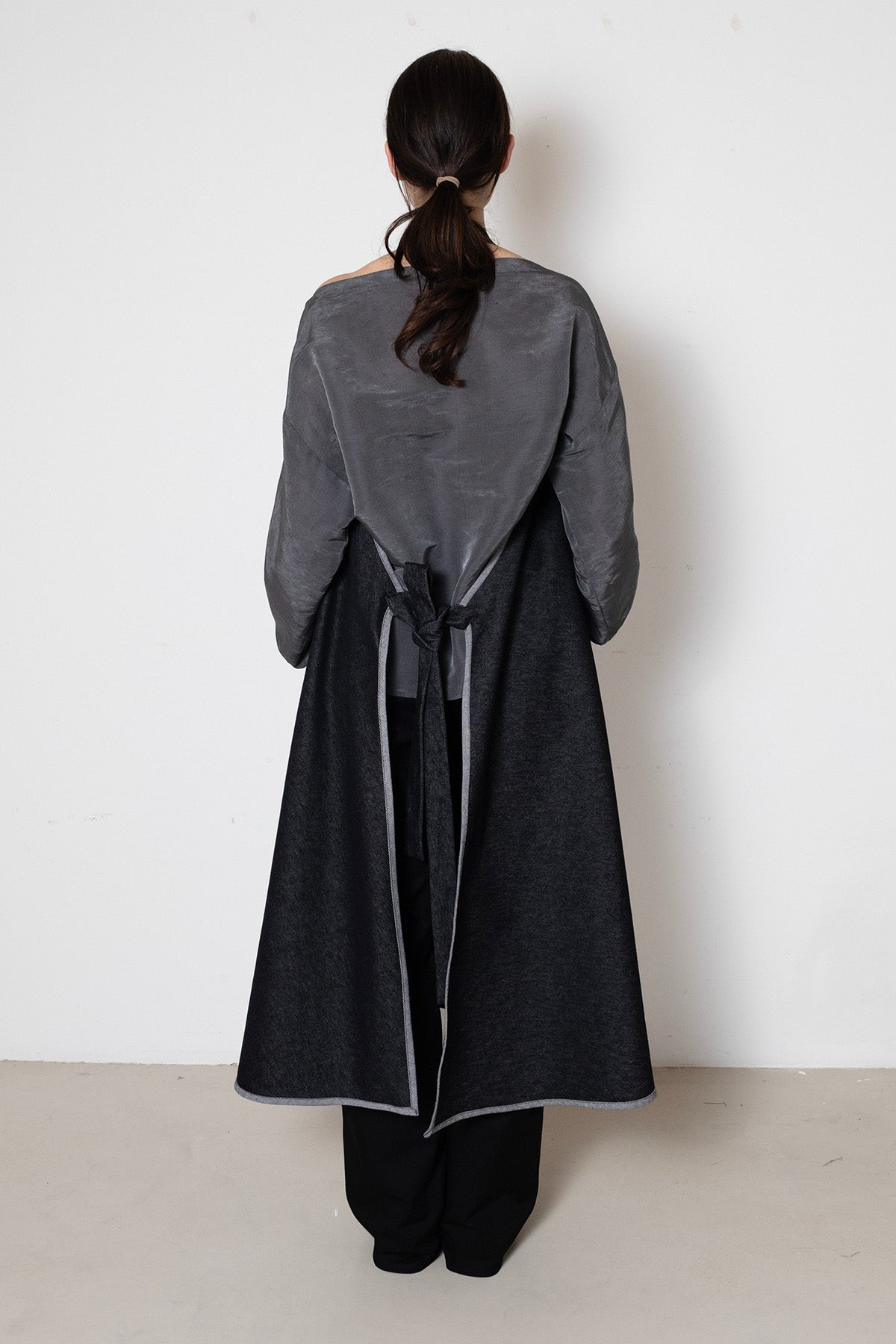 Apron in Black Denim
