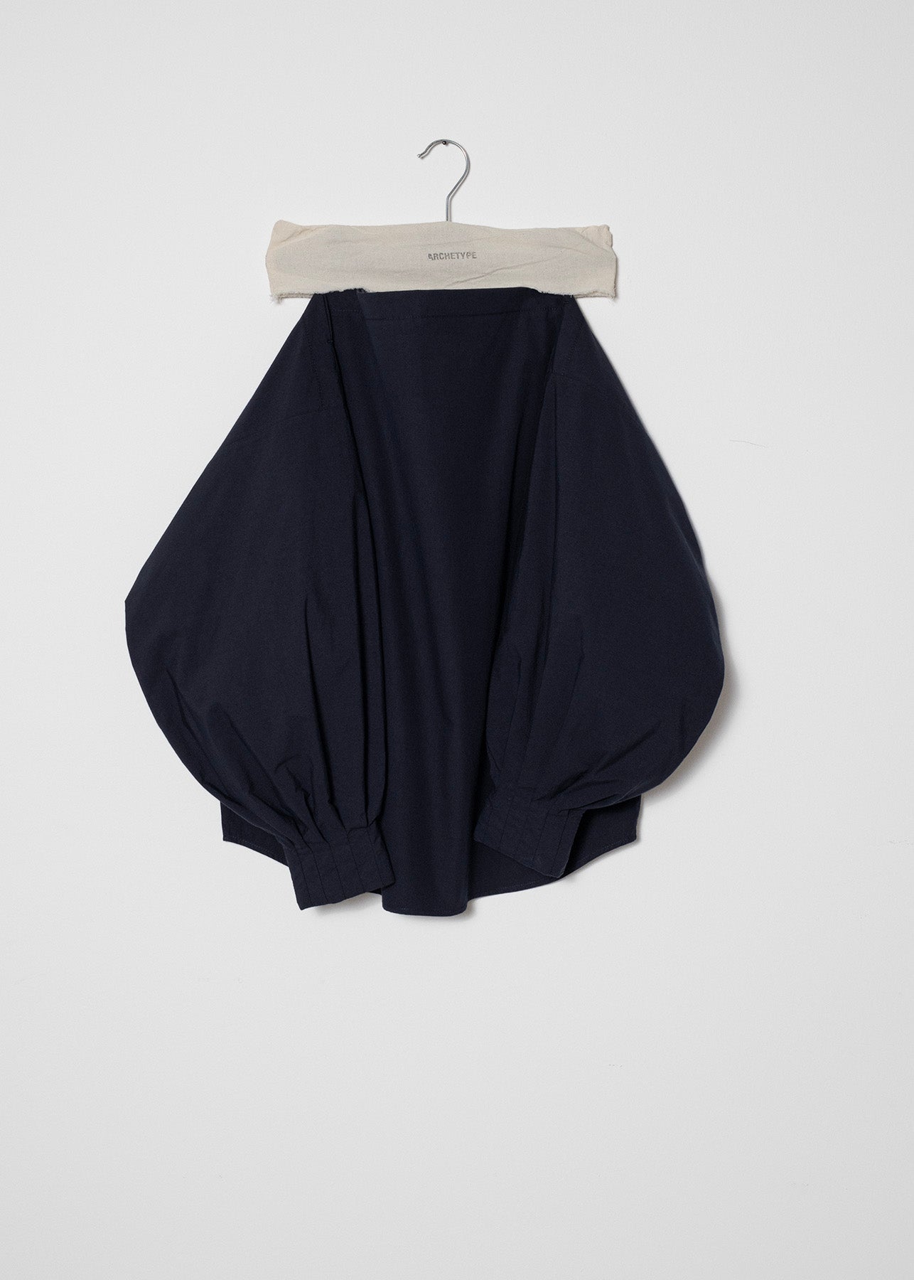 Indulging Top in Navy Cotton Poplin