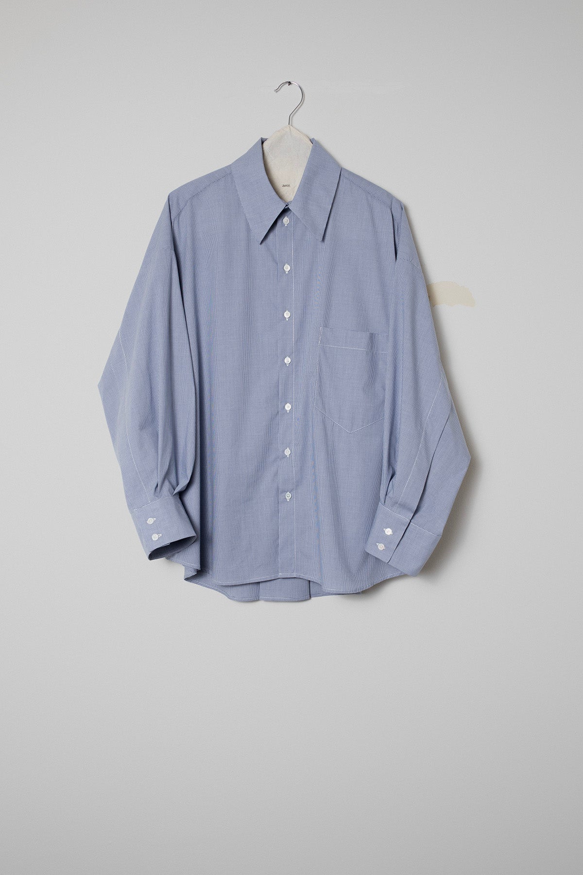 Shirt in Blue Vichy Cotton Poplin