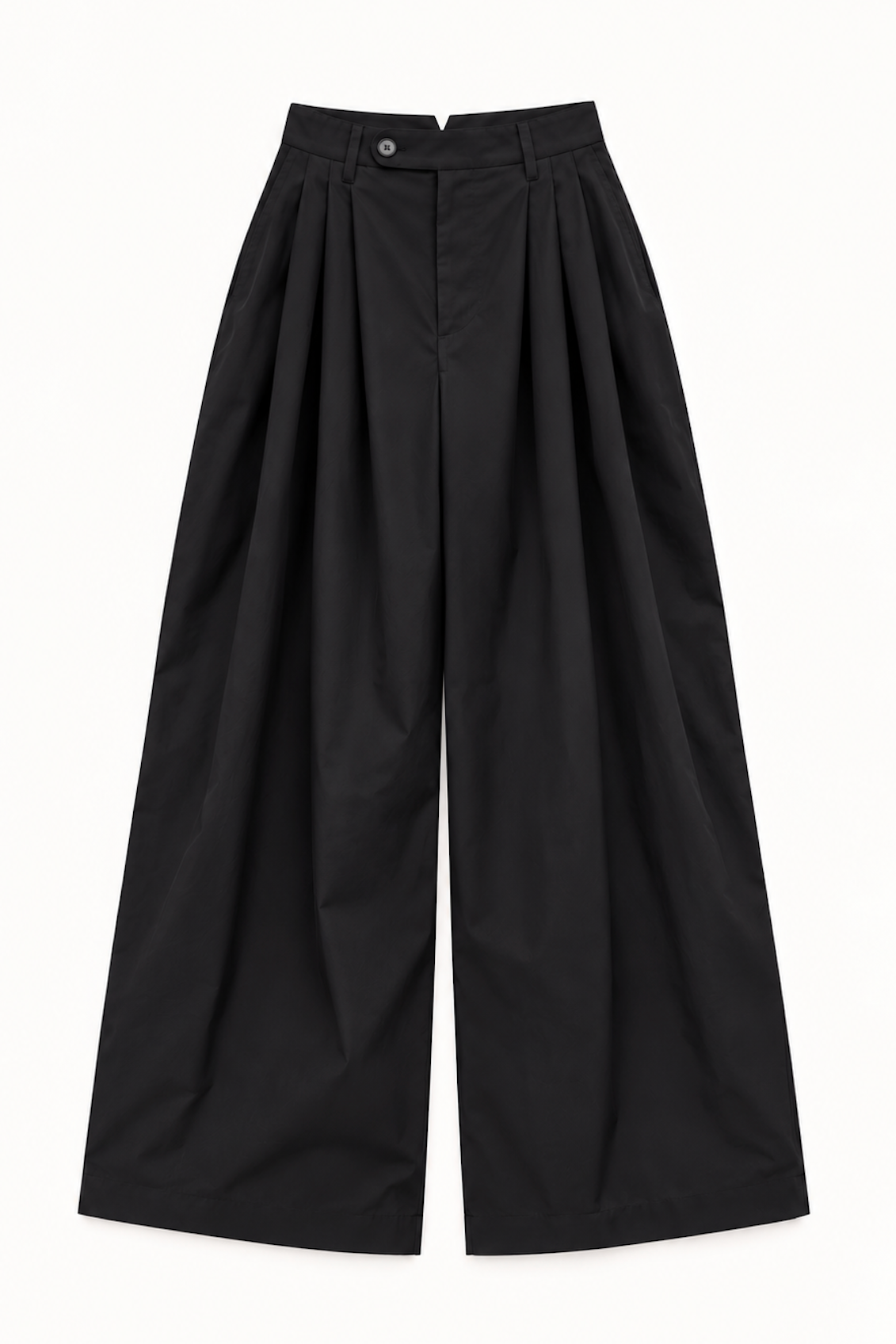 Trousers in Black Peached Cotton Twill