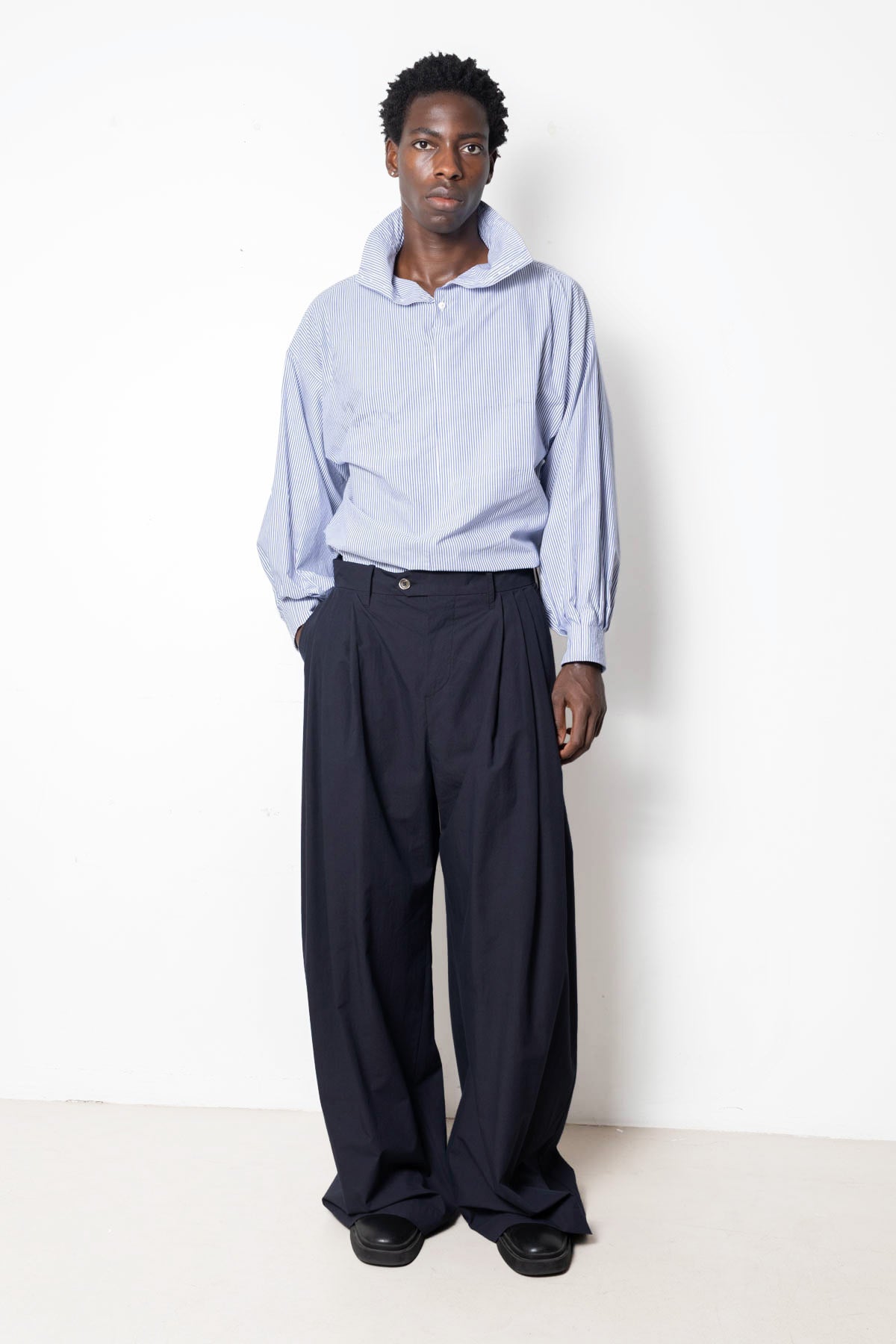 Bloom Pant in Navy Cotton Poplin