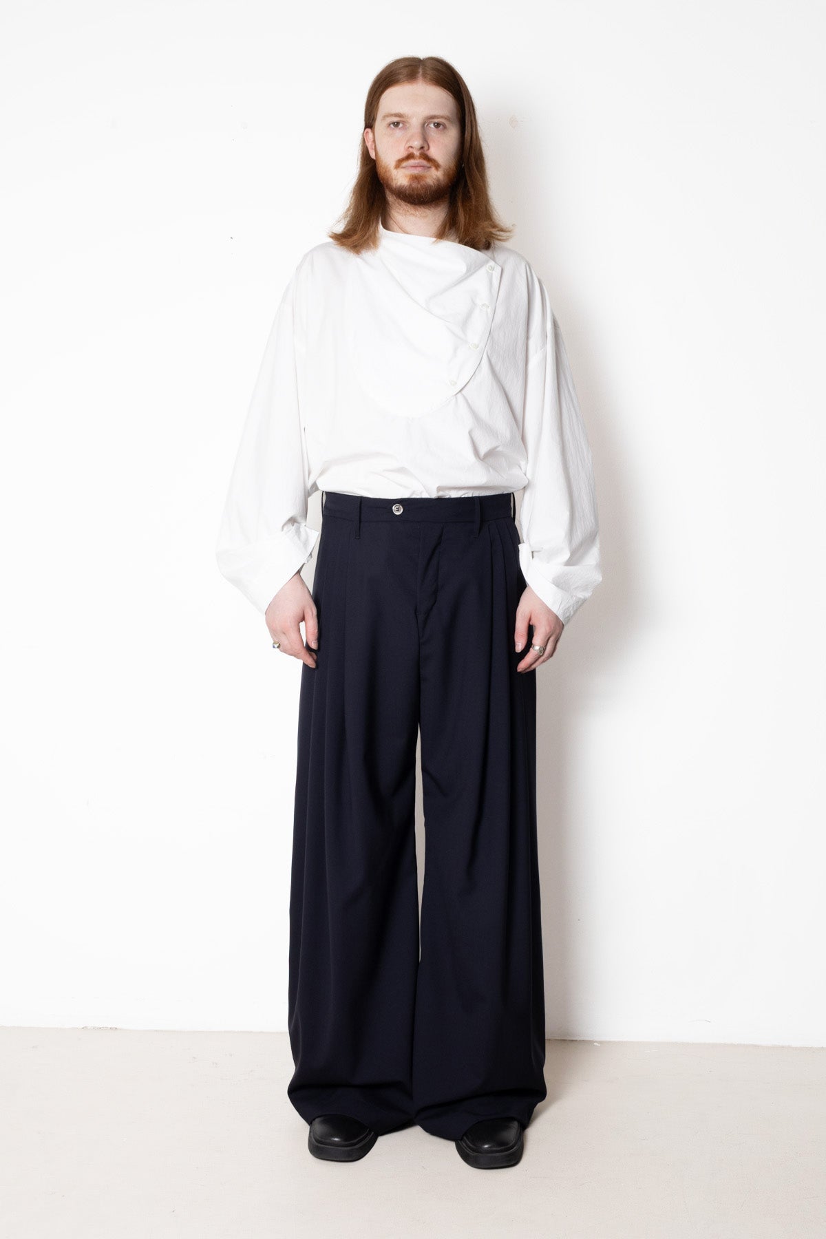 Bloom Pant in Navy Cool Wool