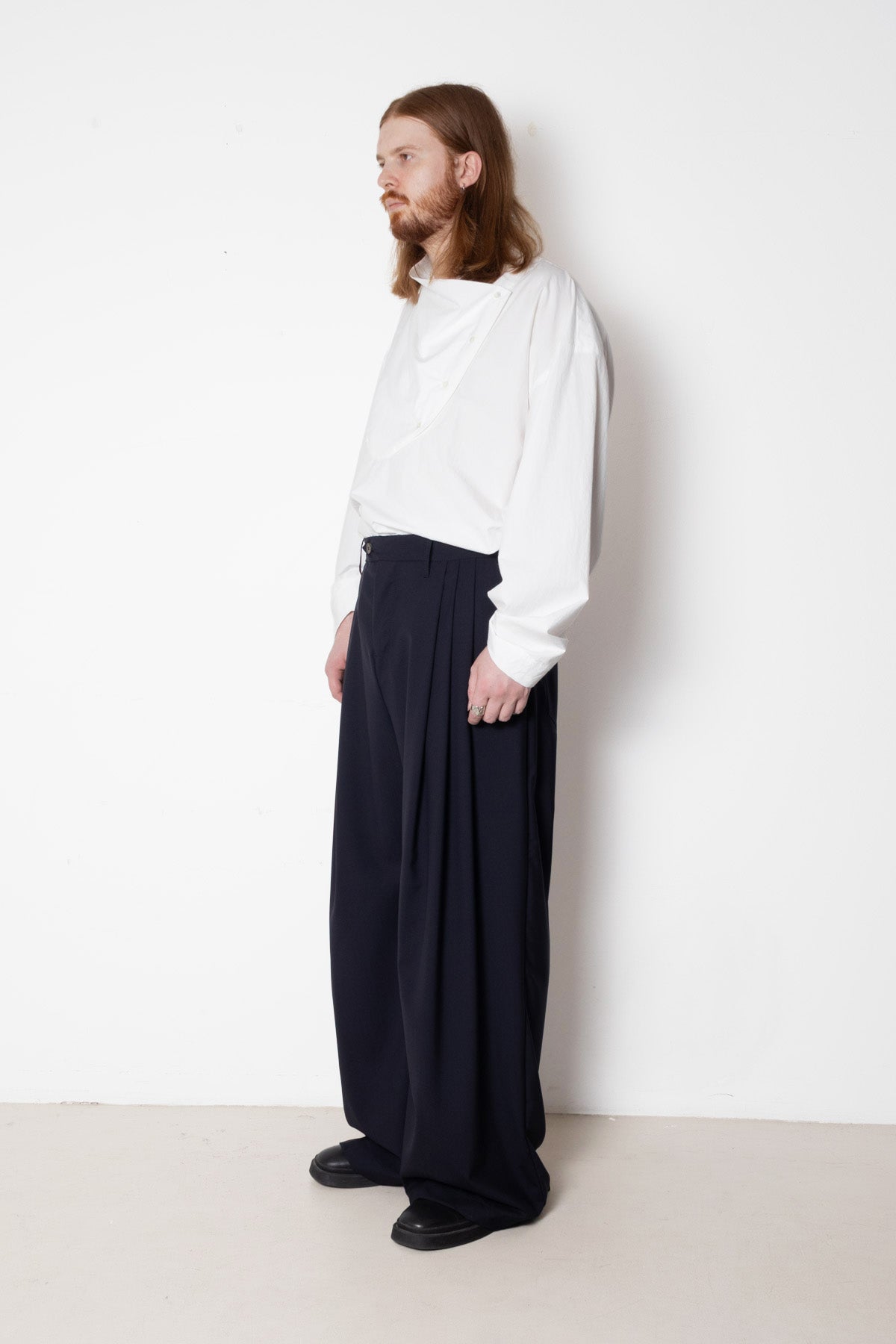 Bloom Pant in Navy Cool Wool