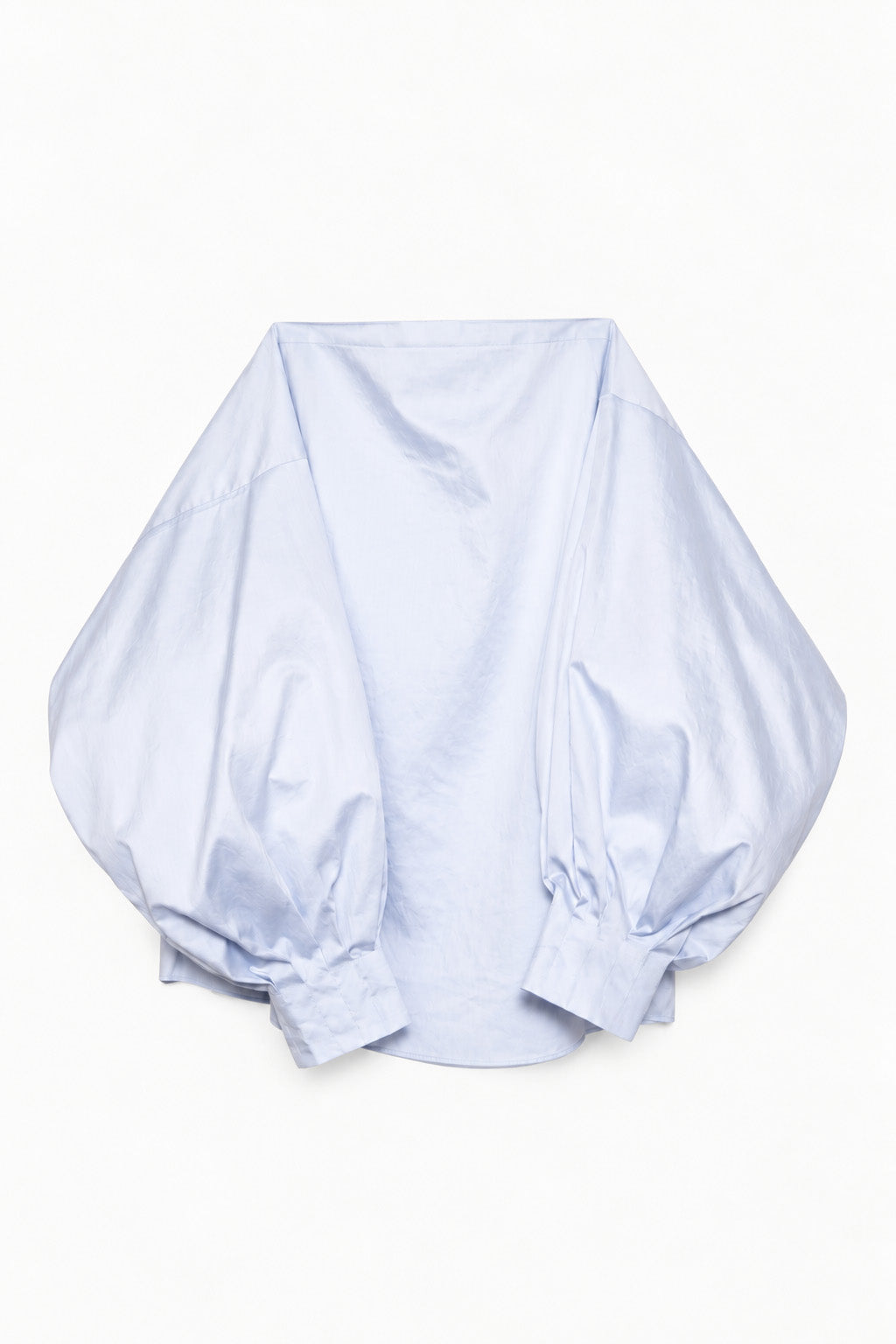 Indulging Top in Blue Satin Cotton