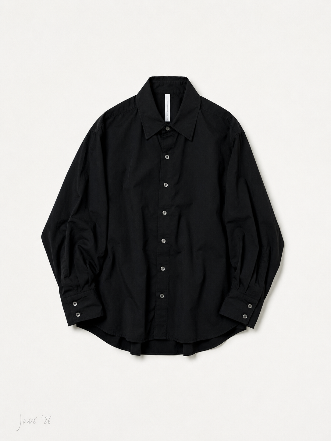 ARCHETYPE Shirt in Black Cotton Poplin