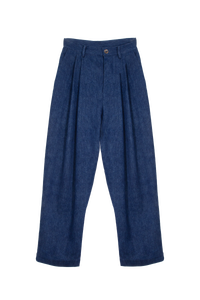 ARCHETYPE Billowing trousers in blue denim (narrow)