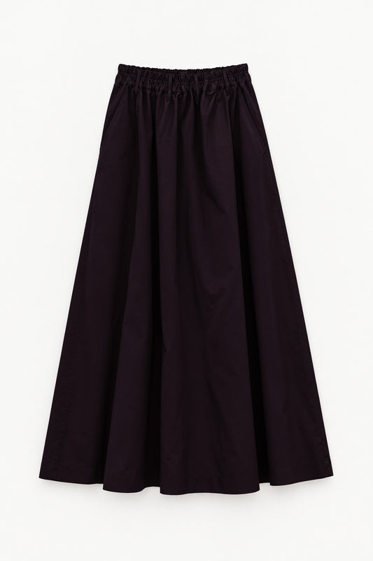 Nimbus Echo Skirt in Plum Cotton Twill