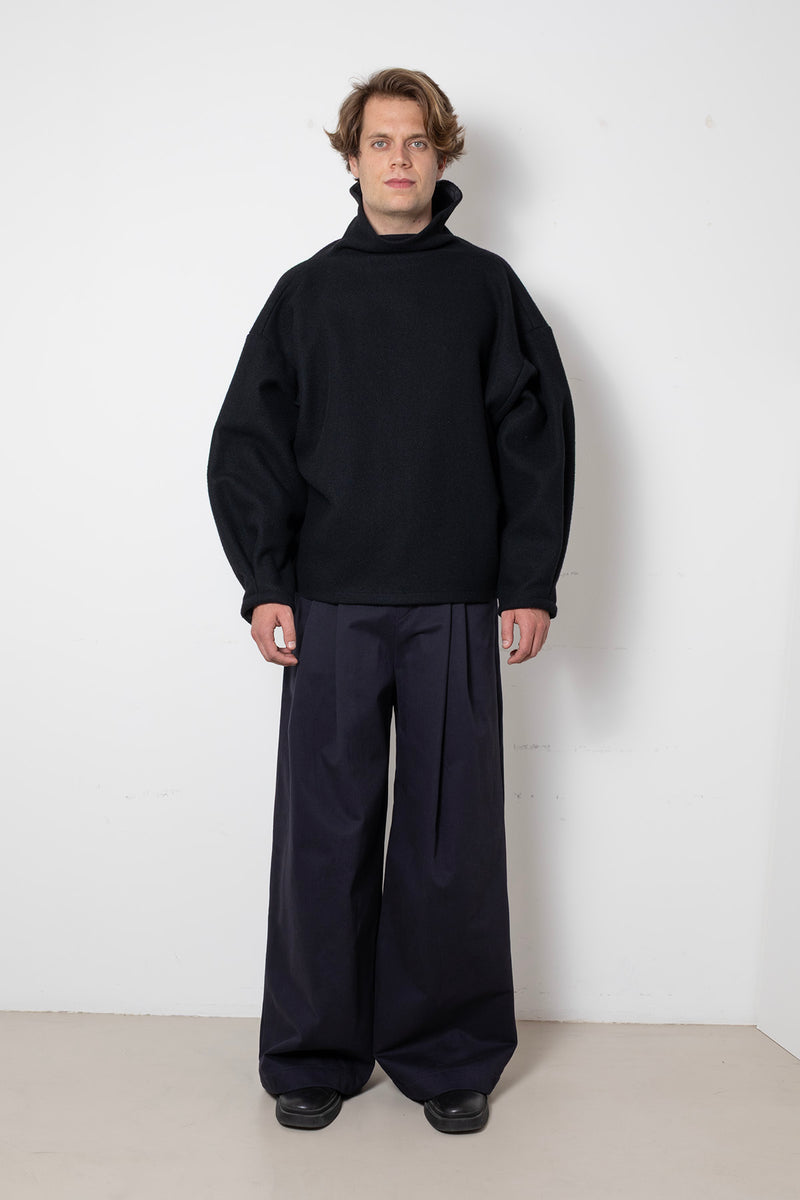 ARCHETYPE BLACK WOOL SWEATER