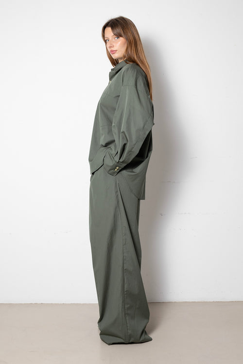 ARCHETYPE Shirt in Green Cotton Poplin