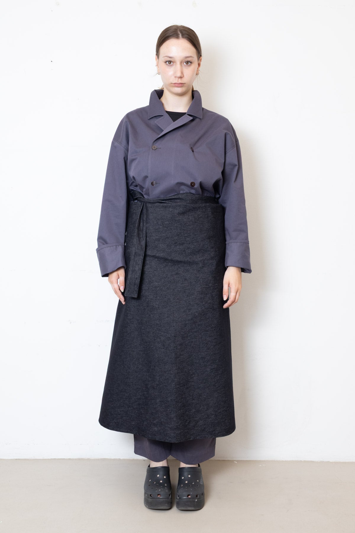 Apron in Black Denim