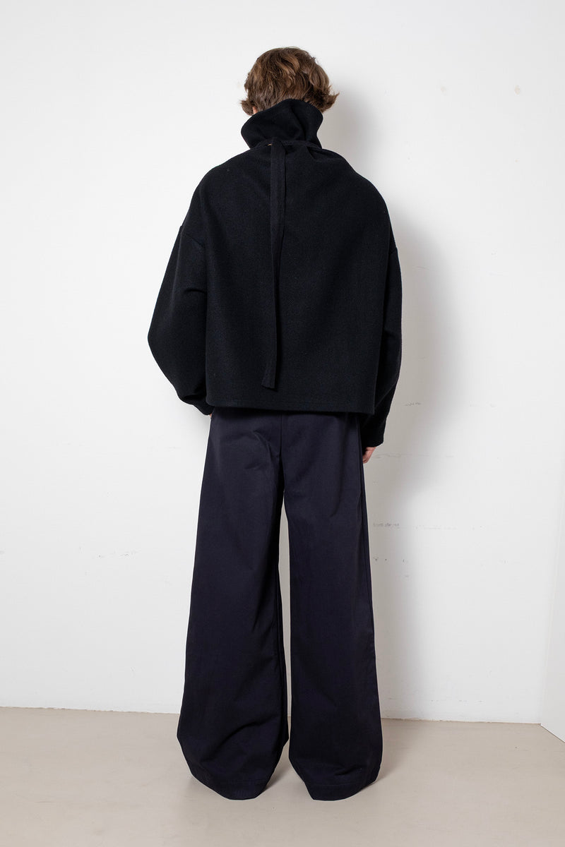 ARCHETYPE BLACK WOOL SWEATER