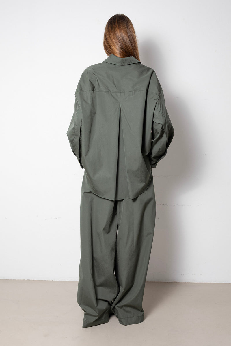 ARCHETYPE Shirt in Green Cotton Poplin