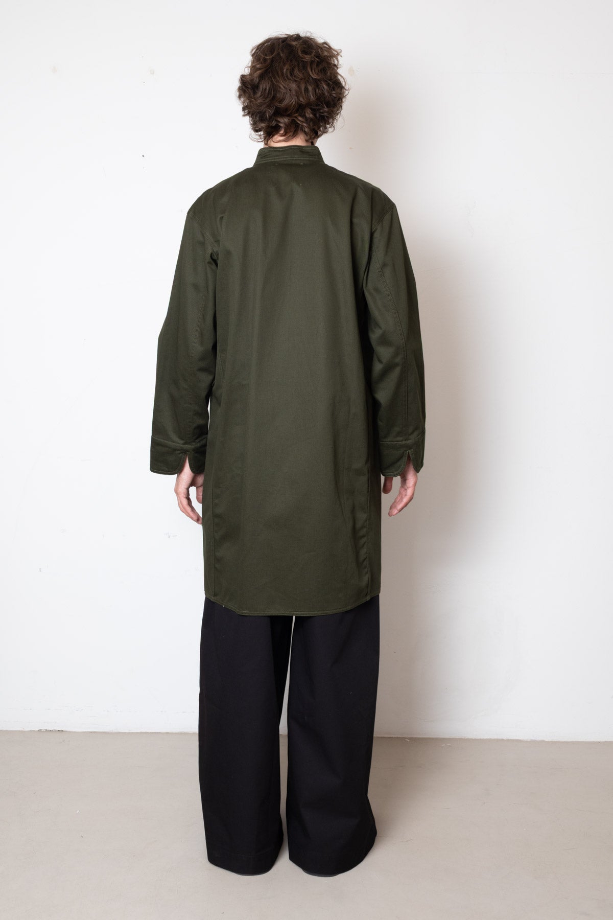 Kitchen Jacket in Green Twill (long)