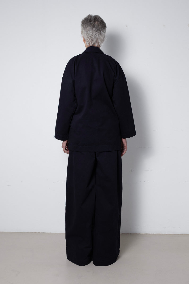 ARCHETYPE Folded Vest in Navy Twill