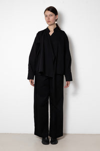 Archetype Enveloping Top in Black Twill