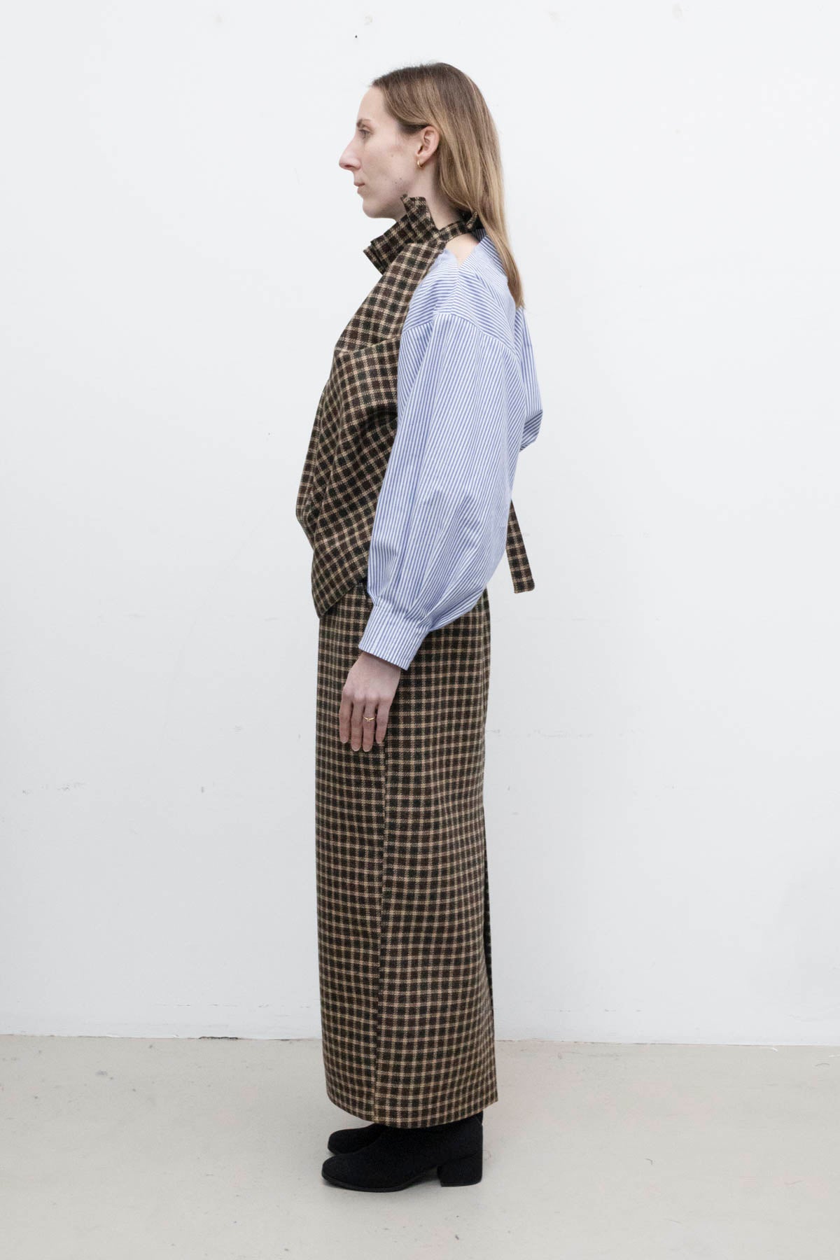 ARCHETYPE Top in Checkered Wool Tweed