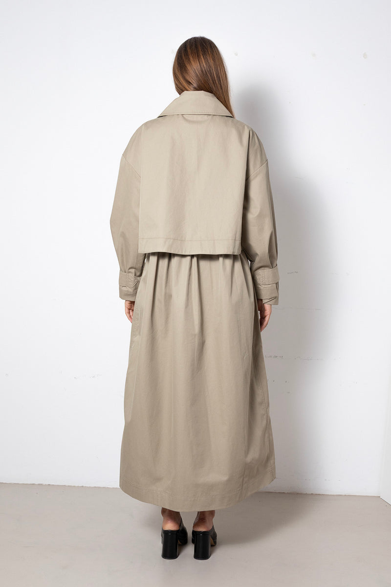 ARCHETYPE Trench coat in beige waterproof cotton