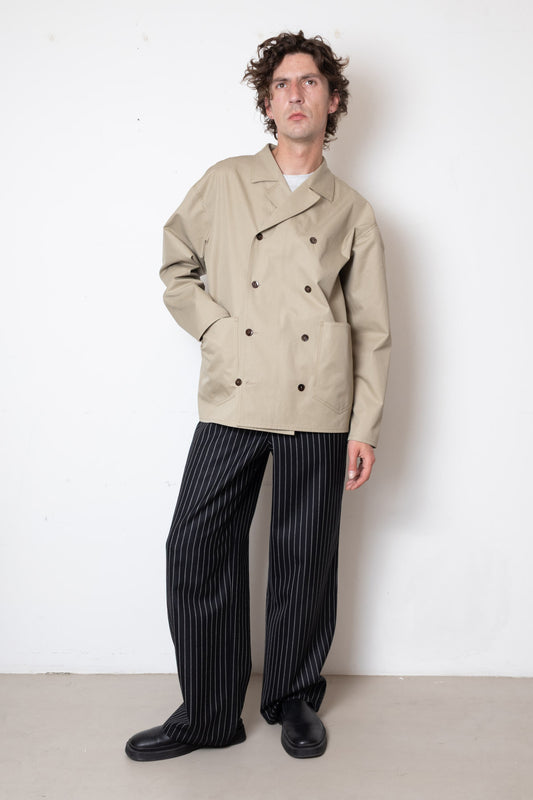 VITA ACTIVA Jacques Jacket in Beige Cotton Twill