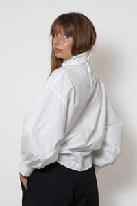 ARCHETYPE Indulging top in white cotton poplin (with collar)