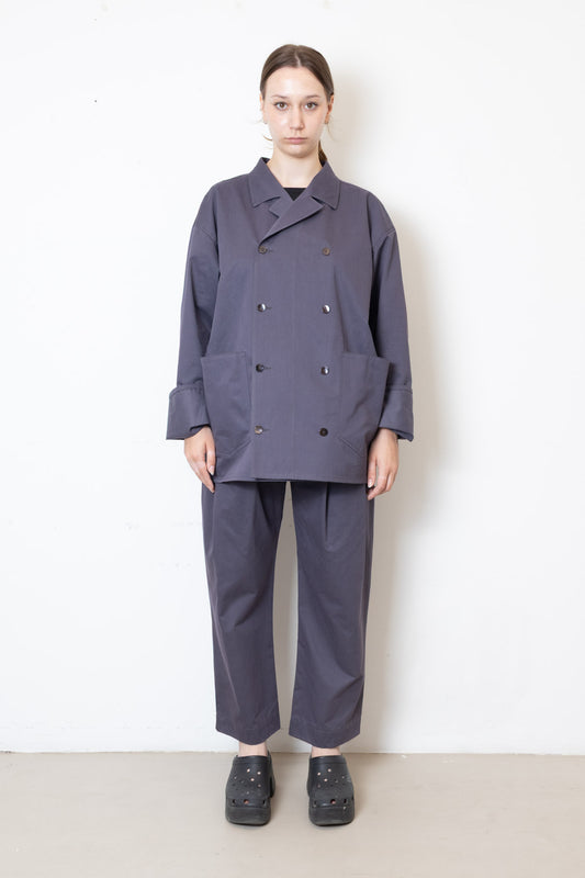 Jacket in Pigeon Grey Cotton Twill