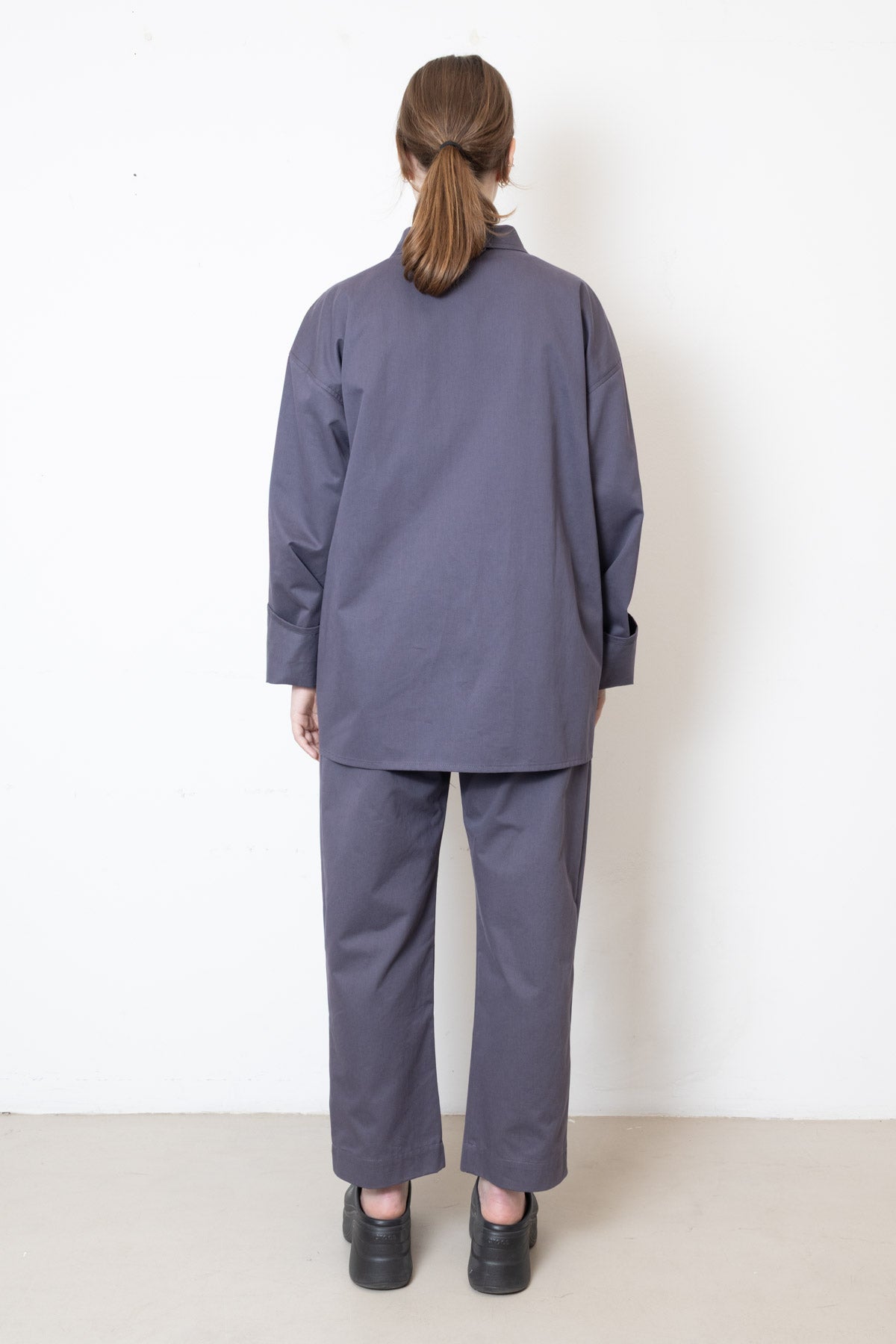 Jacket in Pigeon Grey Cotton Twill
