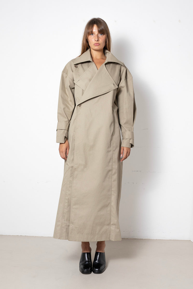 ARCHETYPE Trench coat in beige waterproof cotton