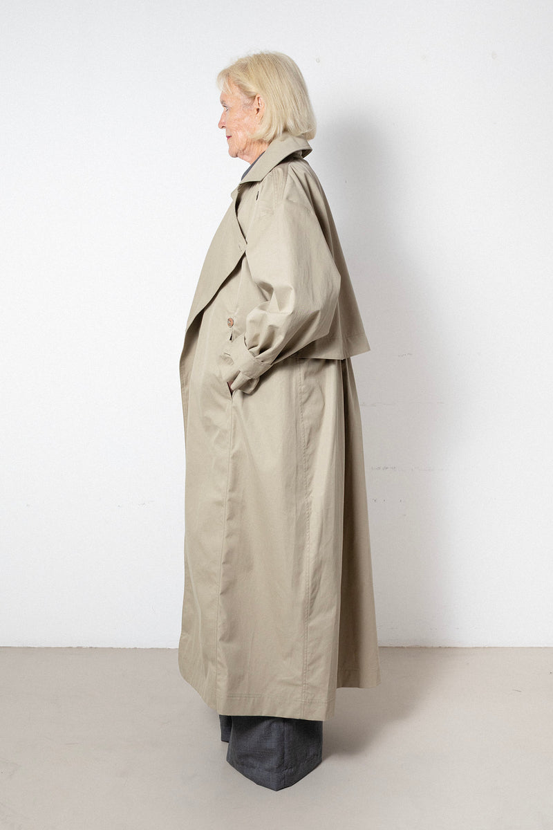 ARCHETYPE Trench coat in beige waterproof cotton