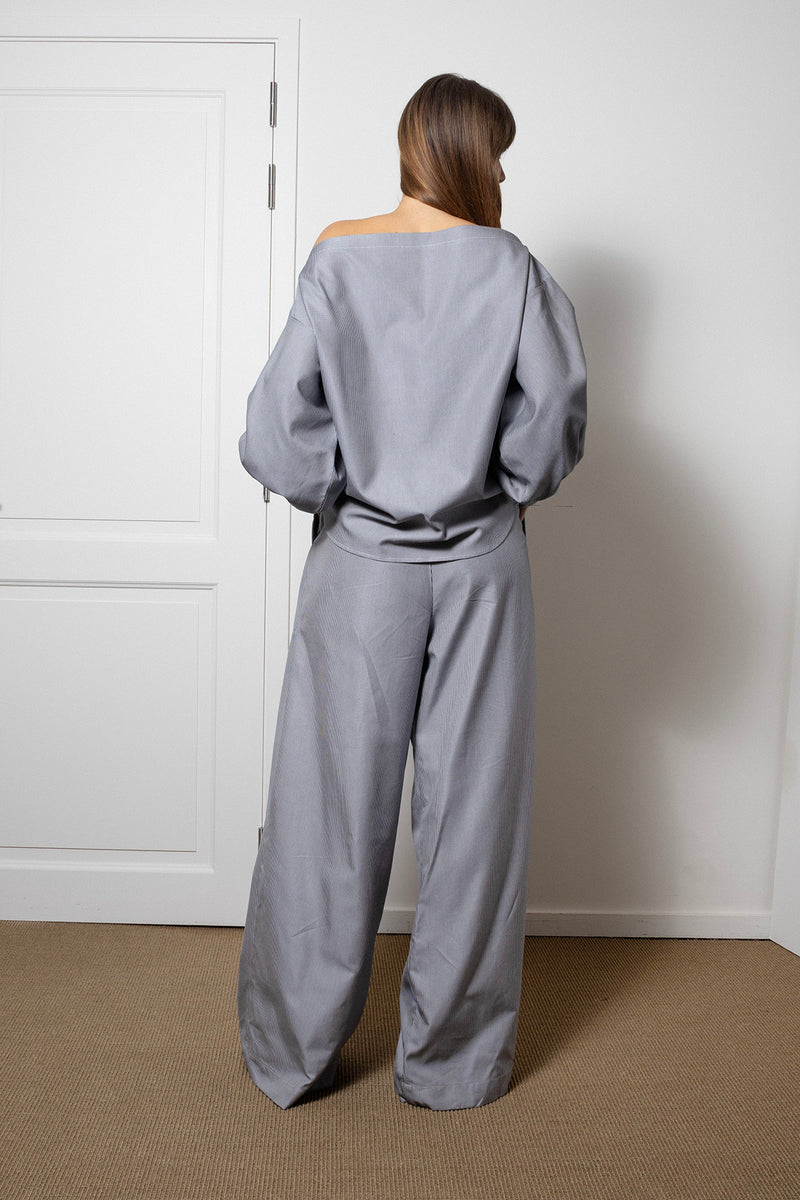 ARCHETYPE Indulging Top in Black Houndstooth Cotton