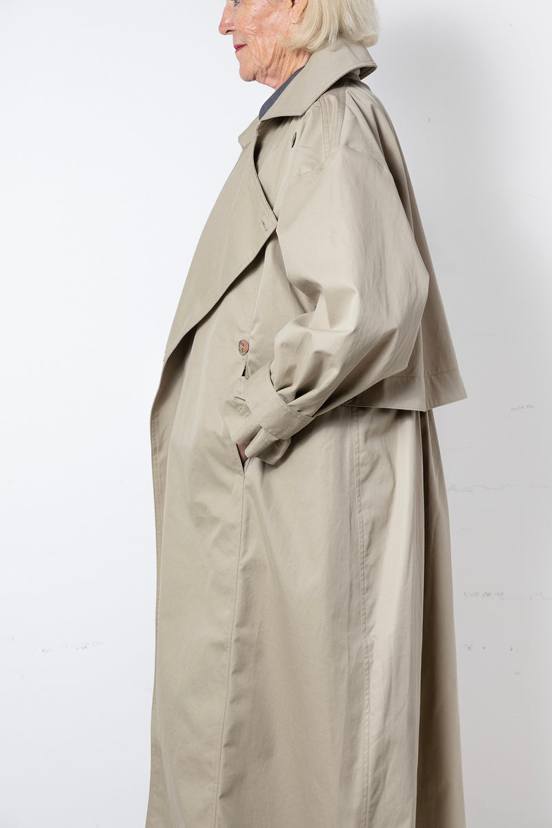 ARCHETYPE Trench coat in beige waterproof cotton