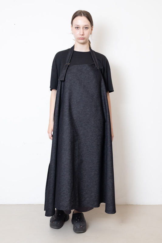 Apron in Black Denim