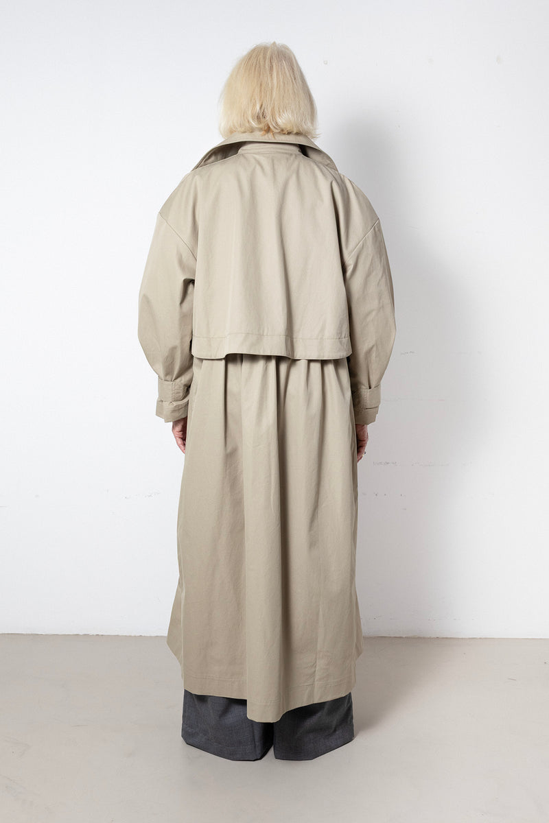 ARCHETYPE Trench coat in beige waterproof cotton