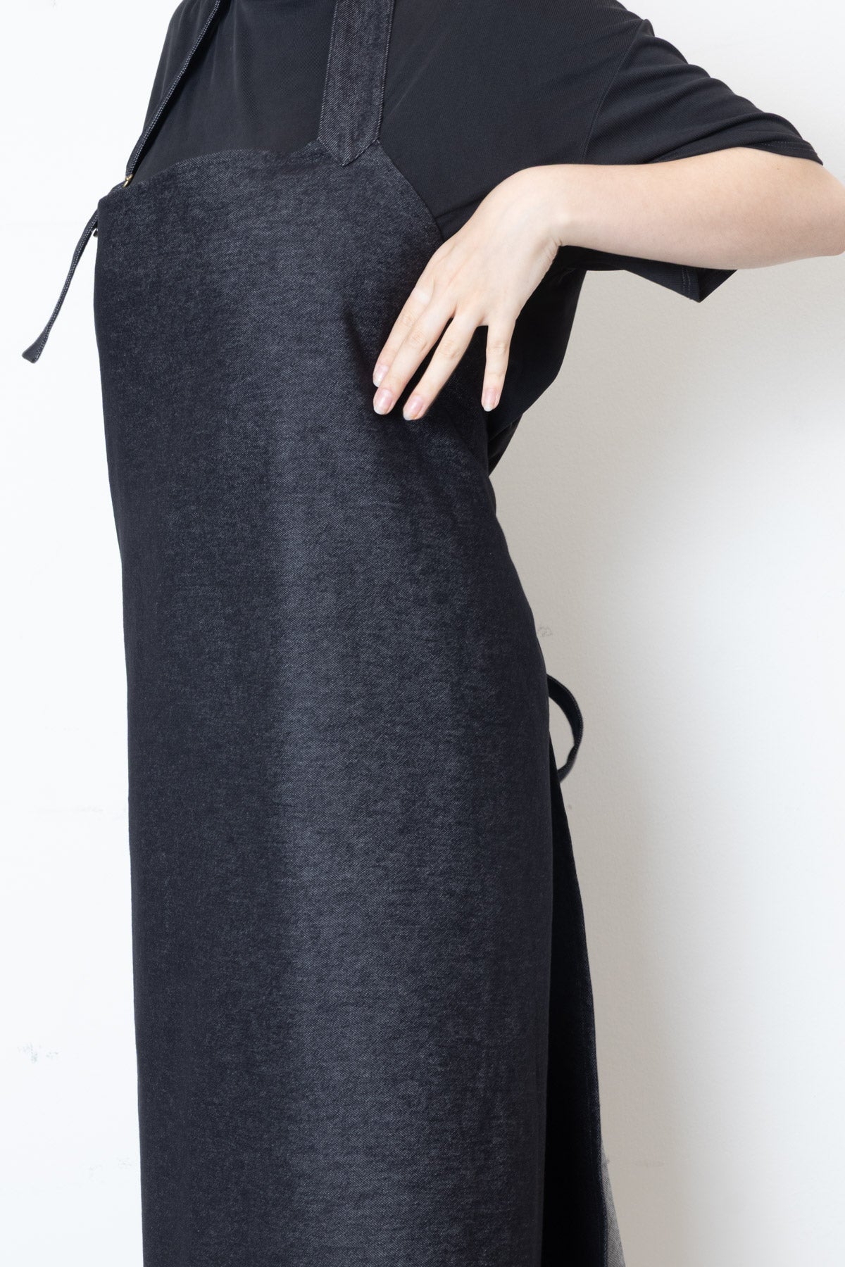 Apron in Black Denim