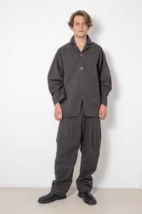 ARCHETYPE Pinching Vest in Brown Vichy cotton