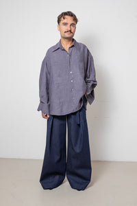 ARCHETYPE Shirt in Purple Linen