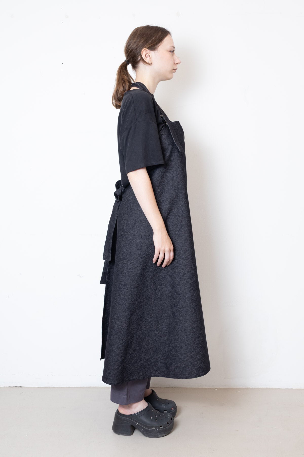 Apron in Black Denim