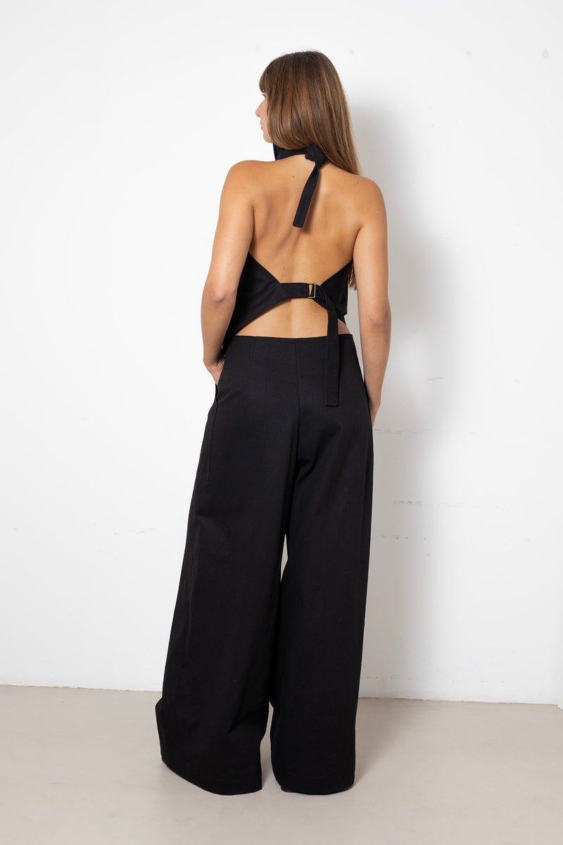 ARCHETYPE Top in Anthracite Cotton Twill