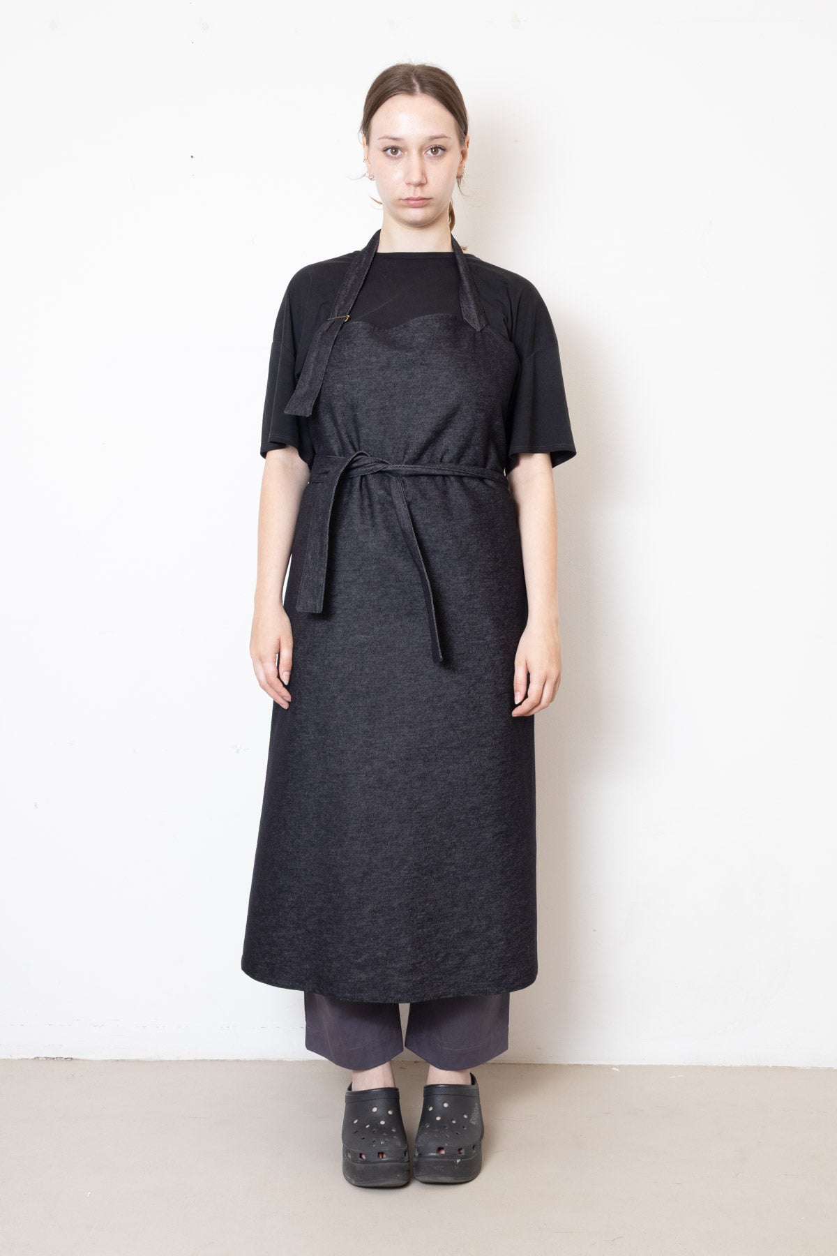 Apron in Black Denim