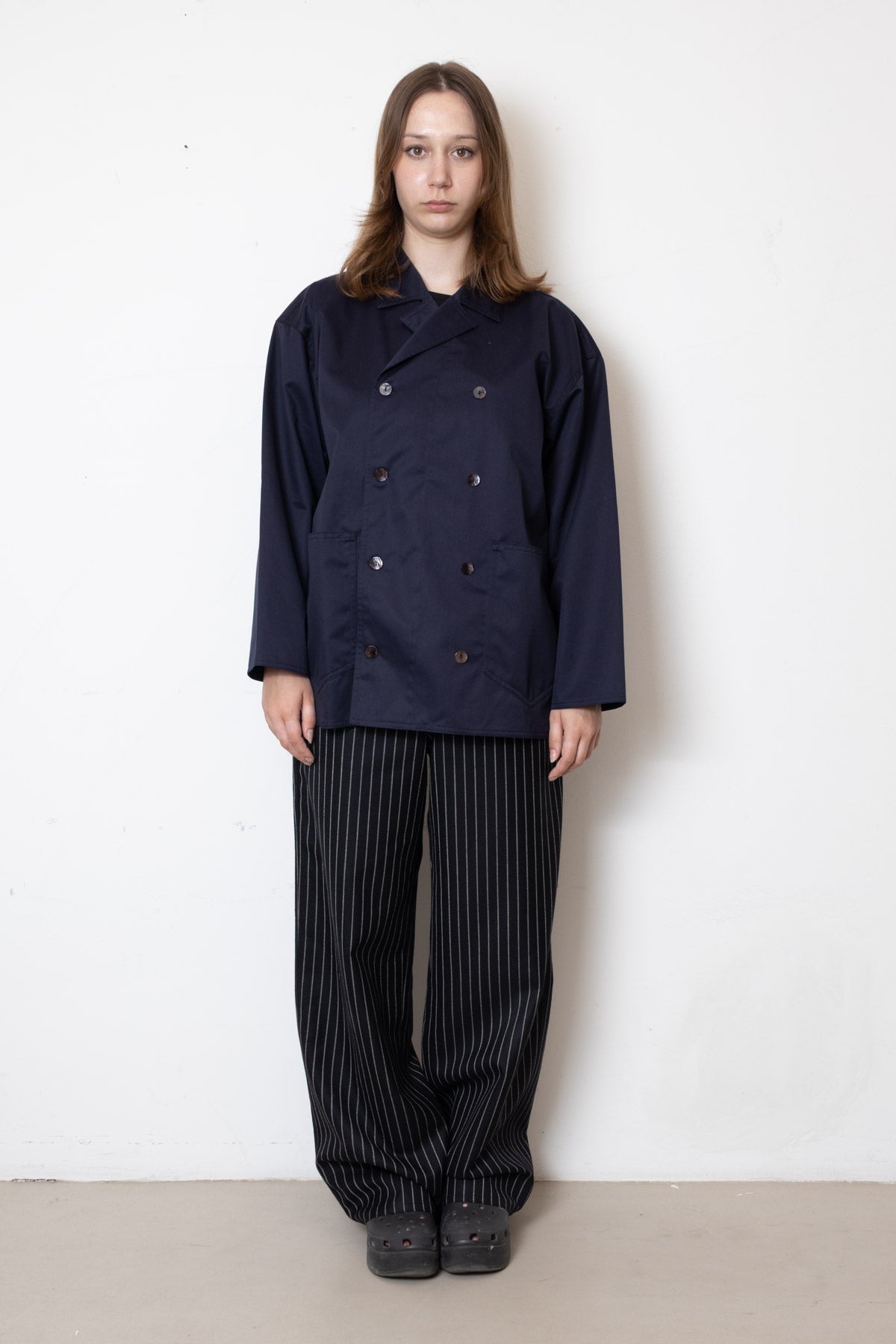 Jacket in Navy Twill Cotton