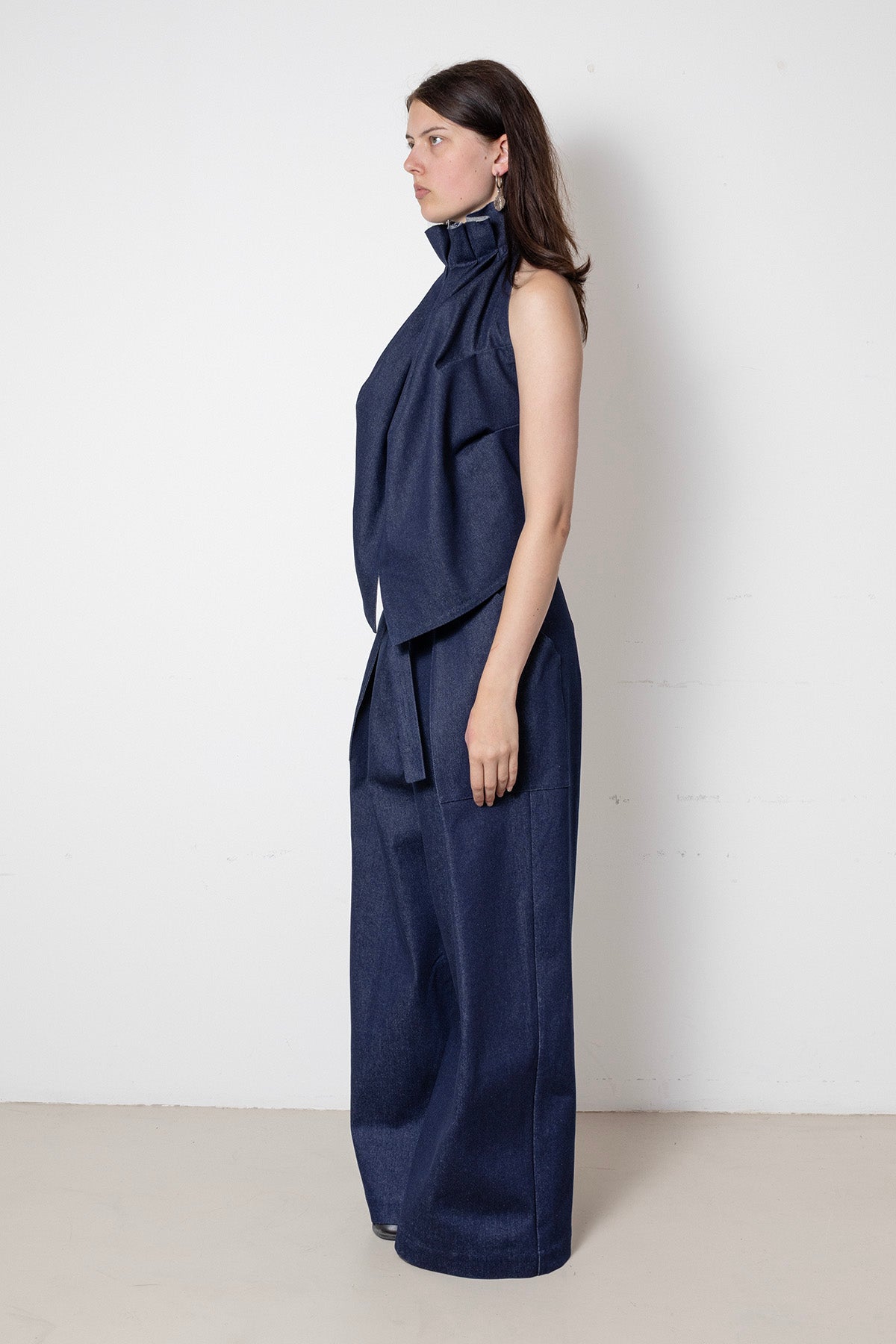 ARCHETYPE Lotus Top in Blue Denim