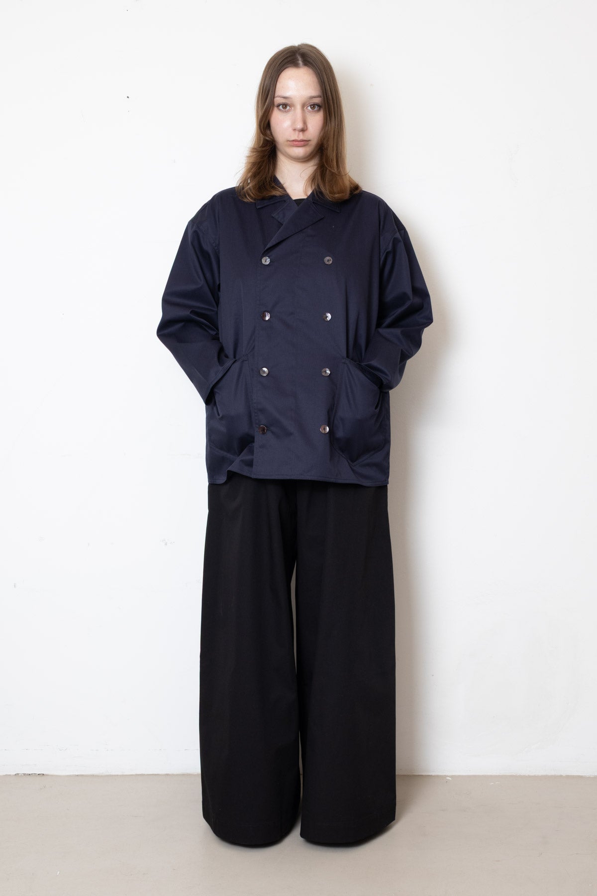 Jacket in Navy Twill Cotton