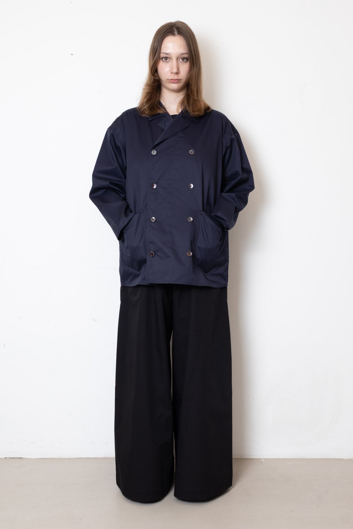 Jacket in Navy Twill Cotton
