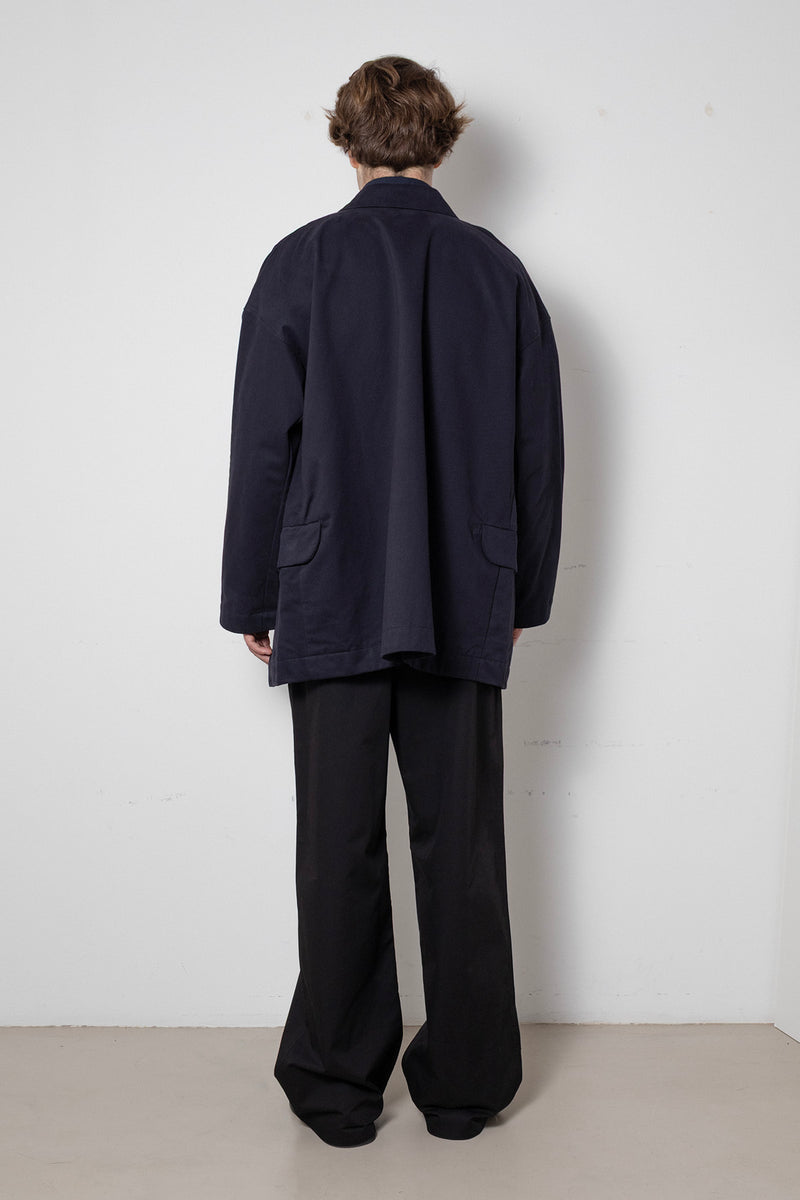 ARCHETYPE Folded Vest in Navy Twill