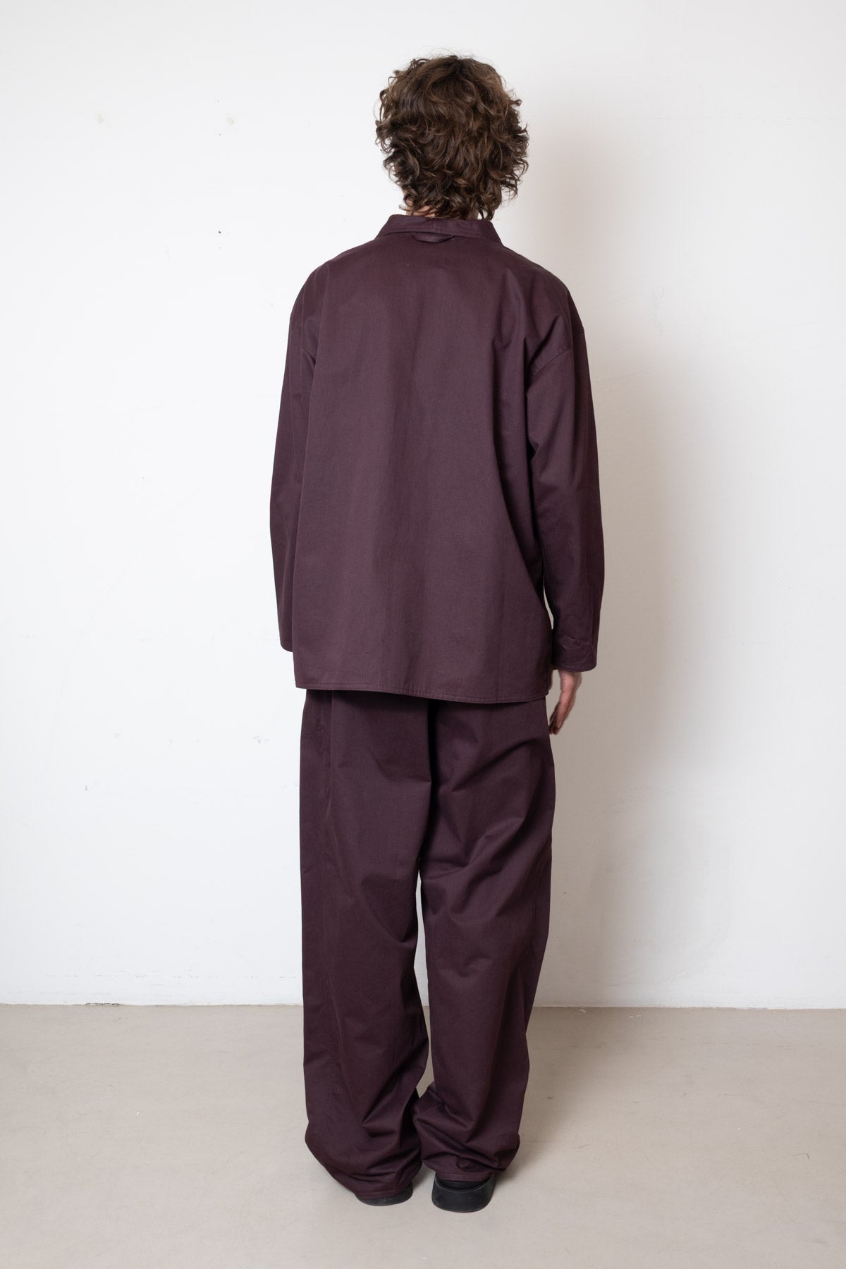 Jacket in Plum Cotton Twill