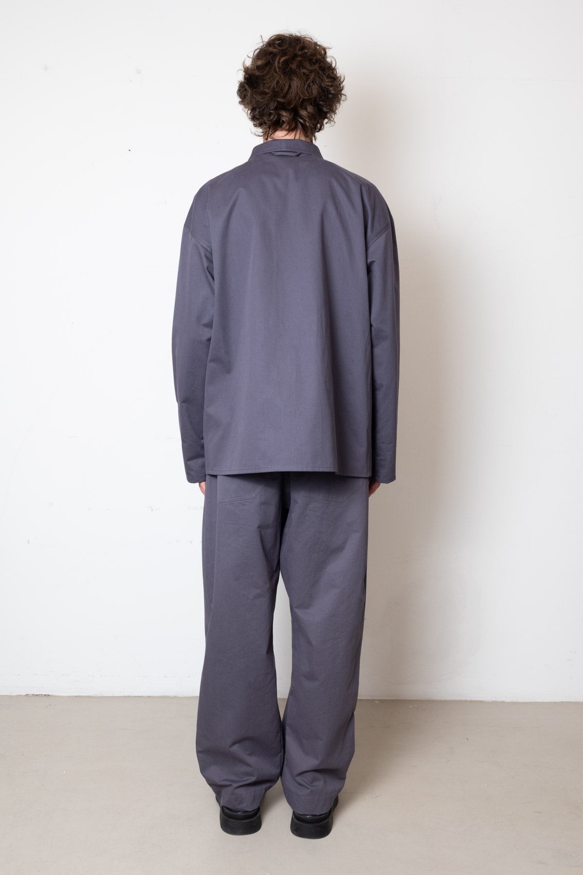 Jacket in Pigeon Grey Cotton Twill