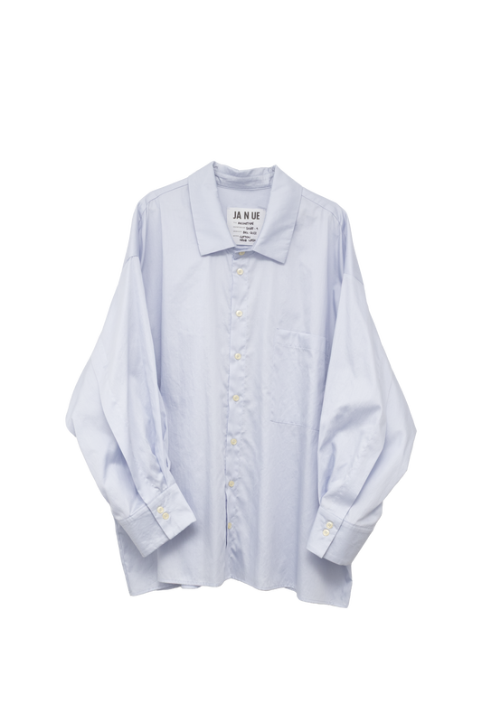 ARCHETYPE Revealing shirt in blue satin cotton