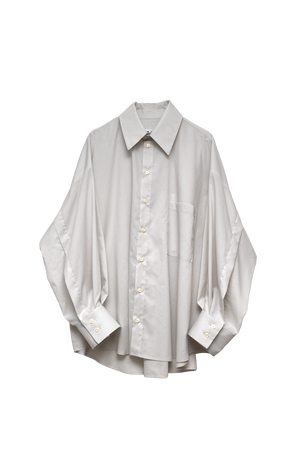 ARCHETYPE Shirt in chalk cotton poplin